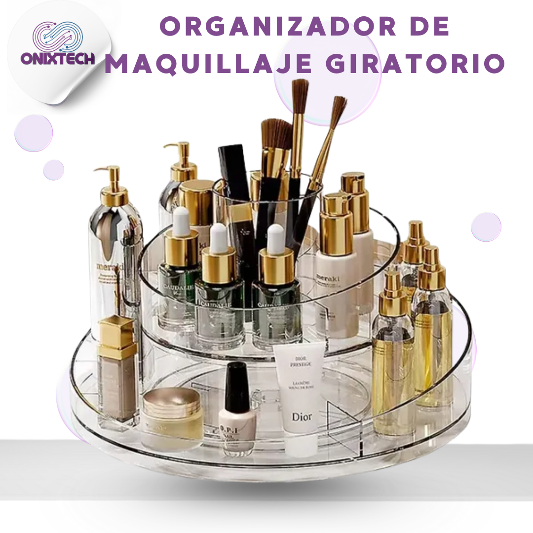 ORGANIZADOR DE MAQUILLAJE GIRATORIO